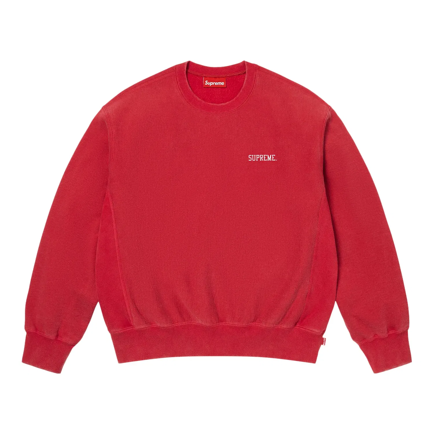 Свитшот Supreme Washed Crewneck, красный