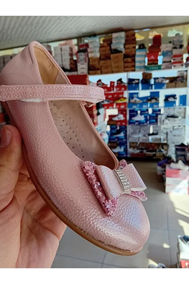 Детские балетки для девочек с вышивкой Syt, Pink — фото 2