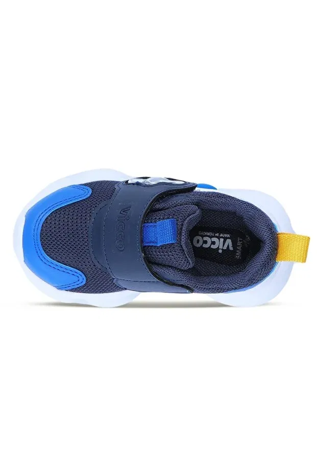 Детские спортивные кроссовки для девочек со светодиодами Vicco, Navy Blue — фото 4