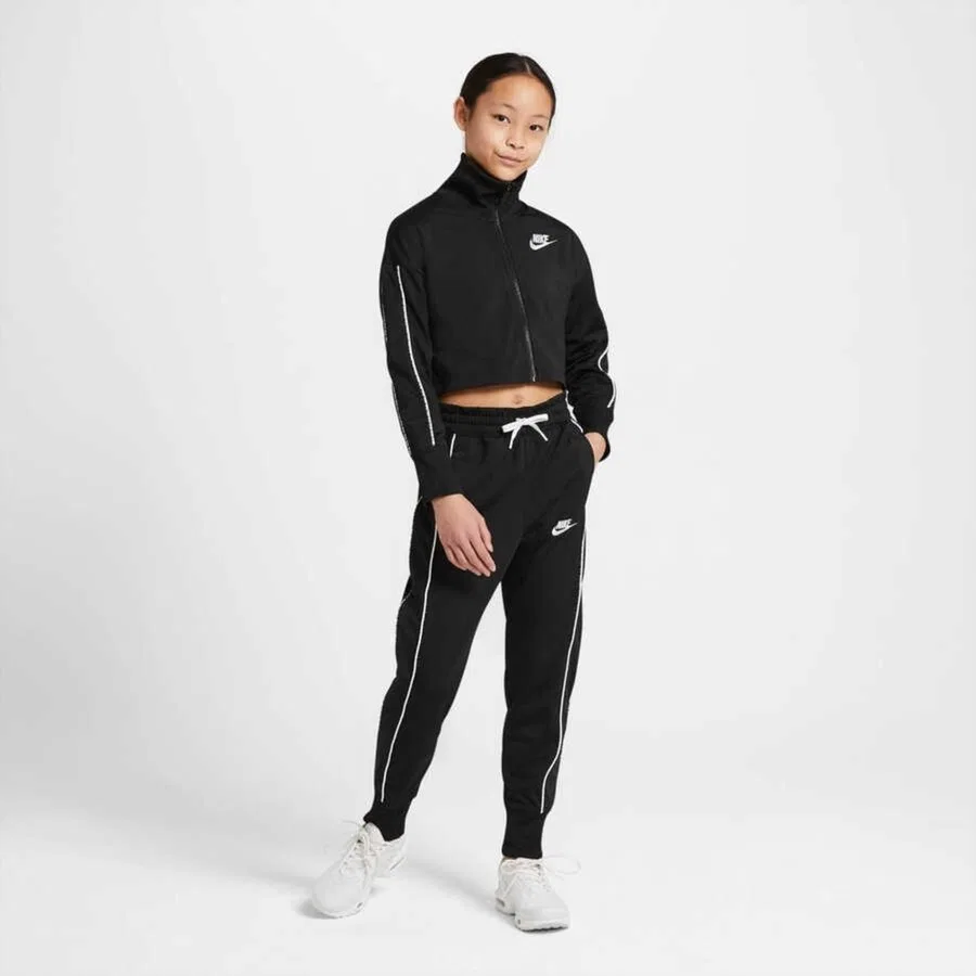 Детский спортивный костюм с высоким поясом Nike Sportswear High-Waisted Tracksuit, Черный