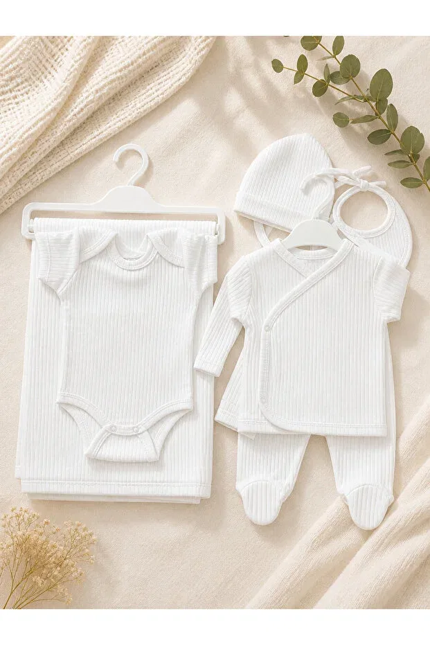 Детский комплект боди с длинным рукавом Basics Maxira, White — фото 4