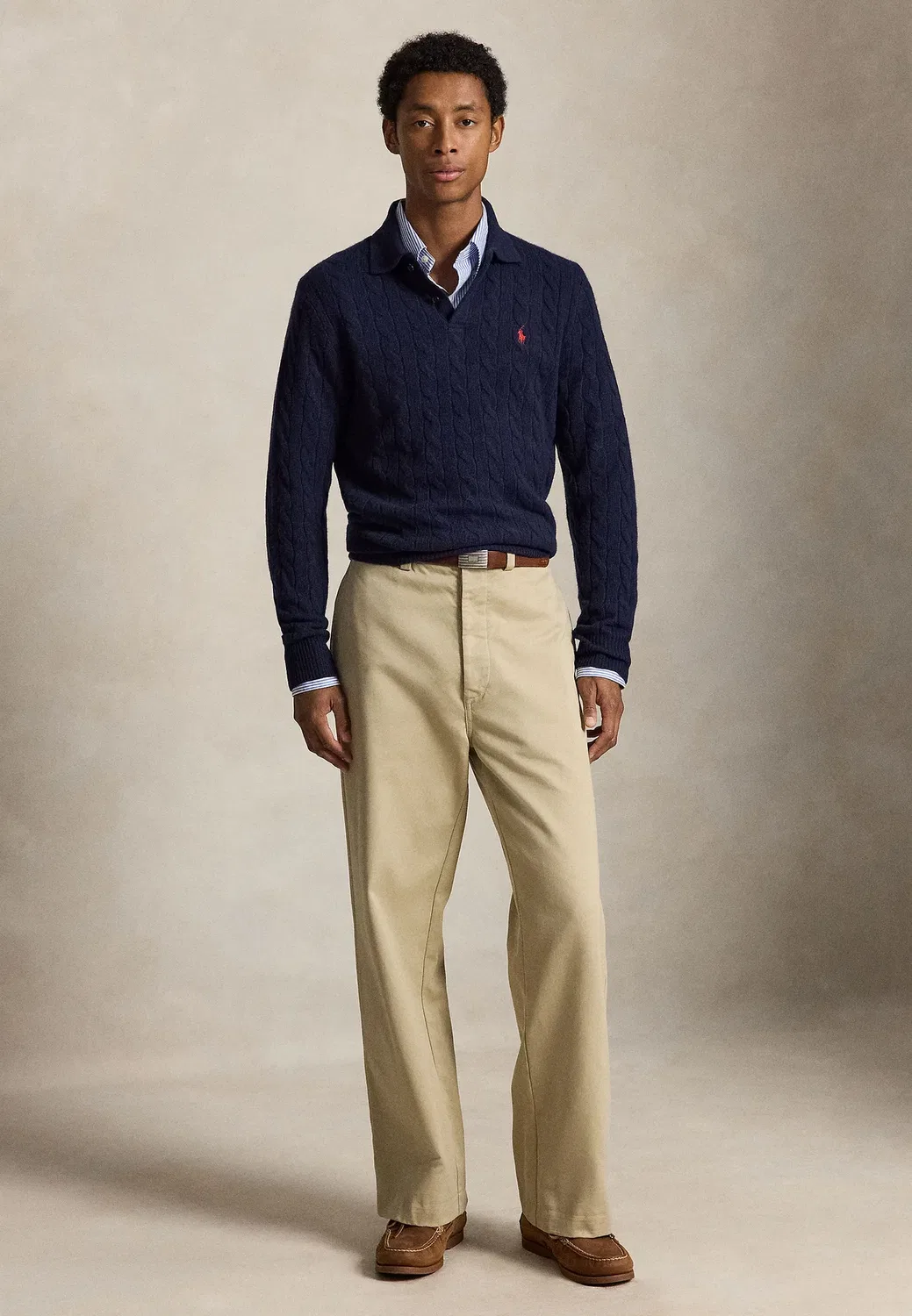 Свитер крупной вязки из шерсти и кашемира Polo Ralph Lauren, Hunter Navy