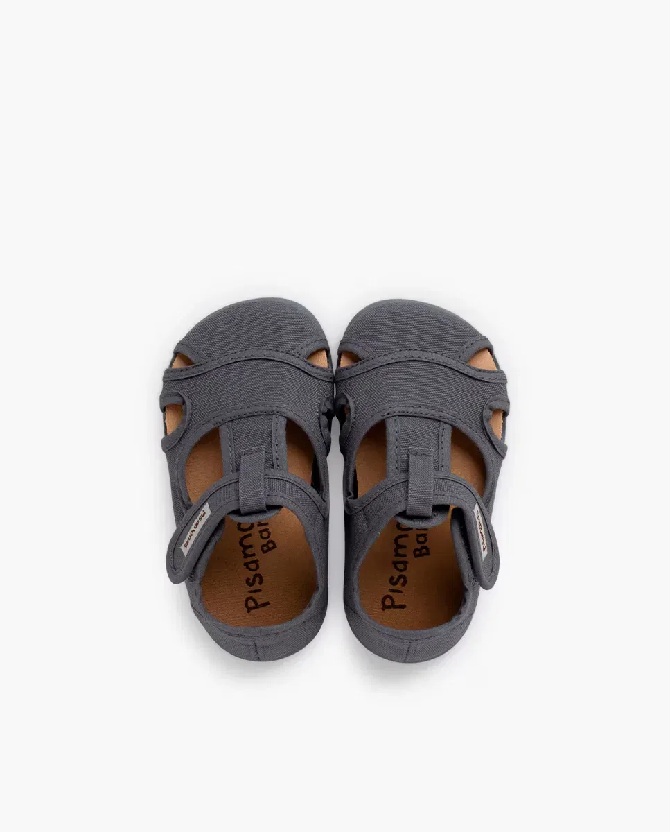 Детские сандалии для мальчиков barefoot с закрытым носом Pisamonas, Gris — фото 4