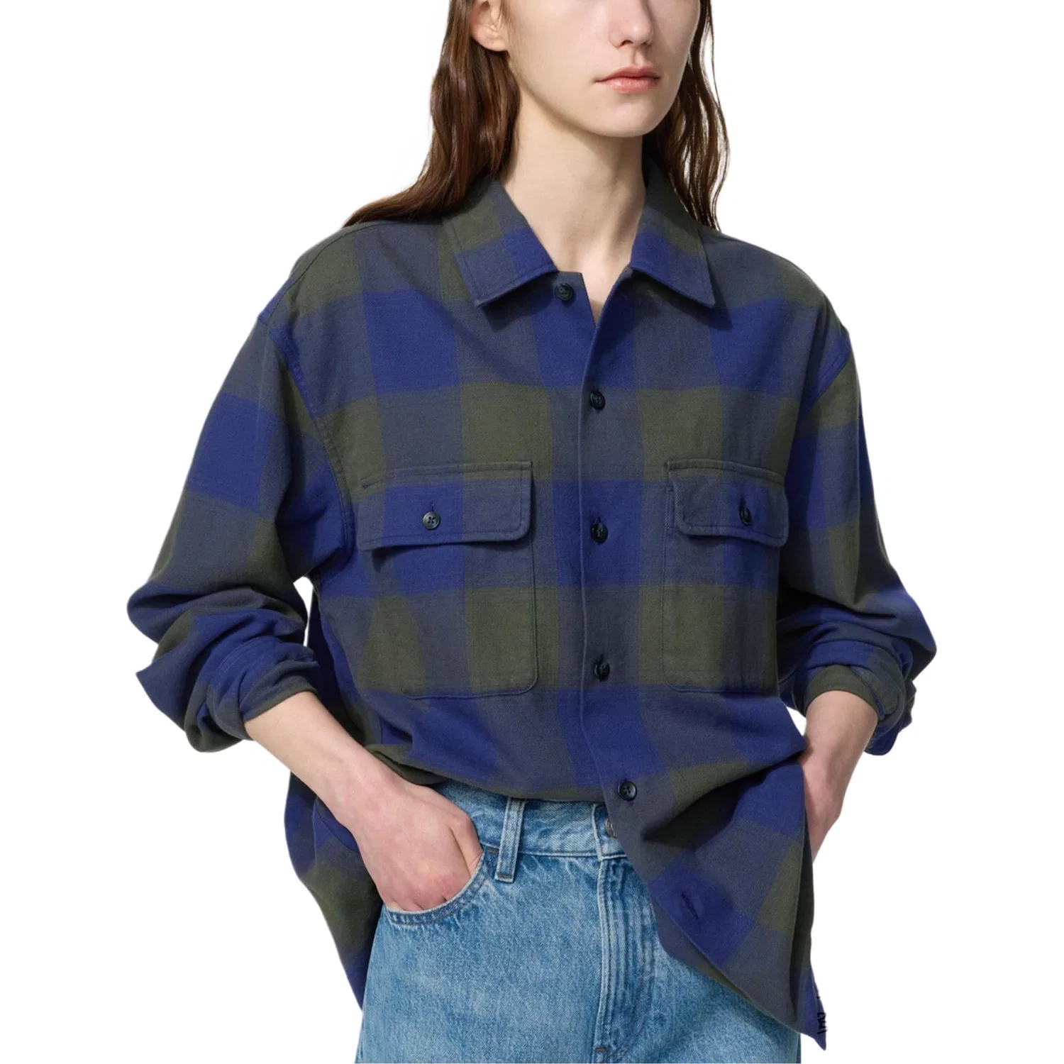 Унисекс рубашка с длинным рукавом JW Anderson, UNIQLO, Dark Green — фото 3