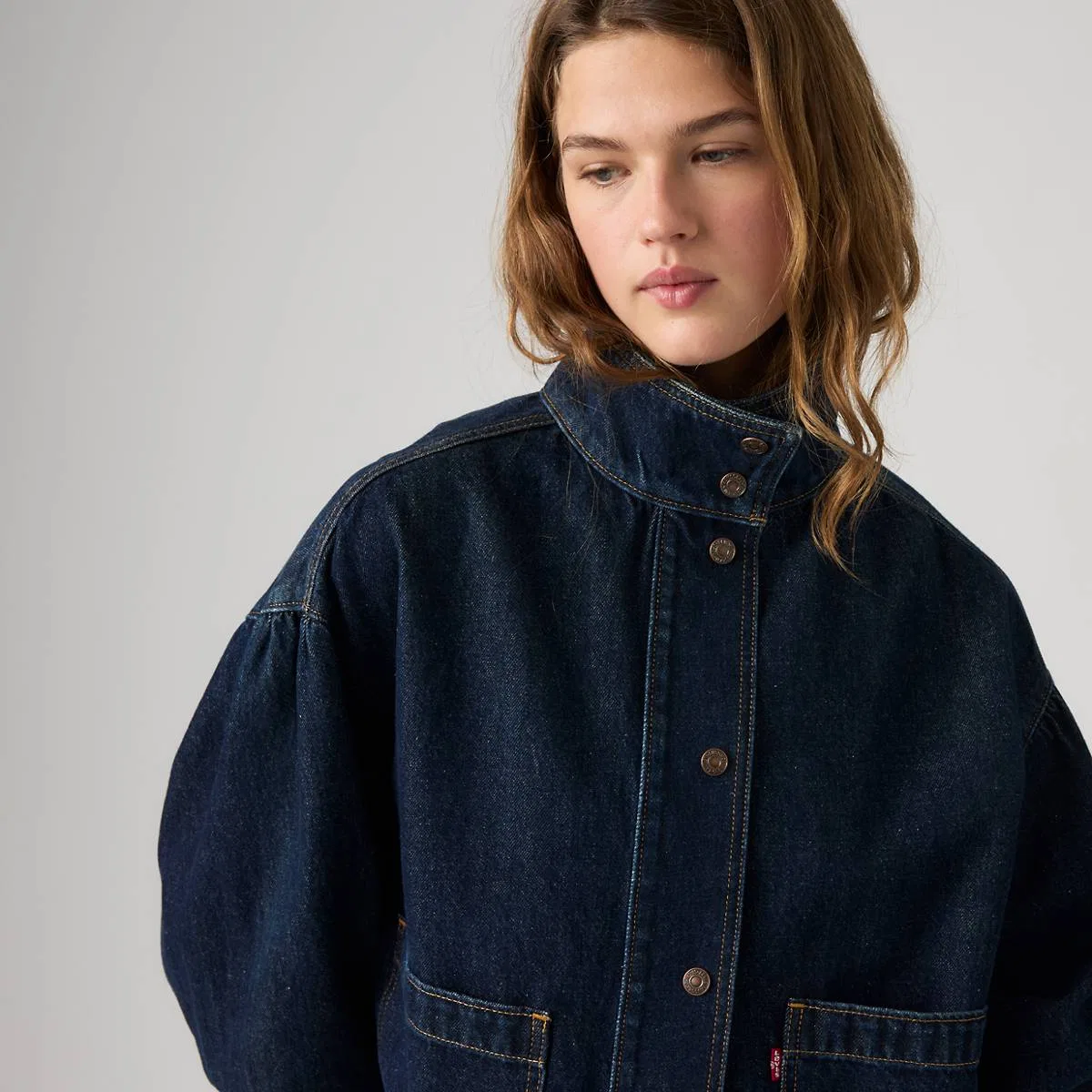 Куртка-Бомбер в стиле дальнобойщика Levi's, Shaded View - Dark Wash — фото 2