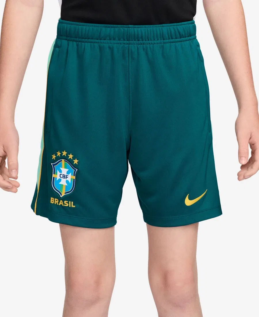 Спортивные шорты с застежкой-молнией и технологией Dri-FIT Nike Brazil Academy Pro, Teal Green — фото 2
