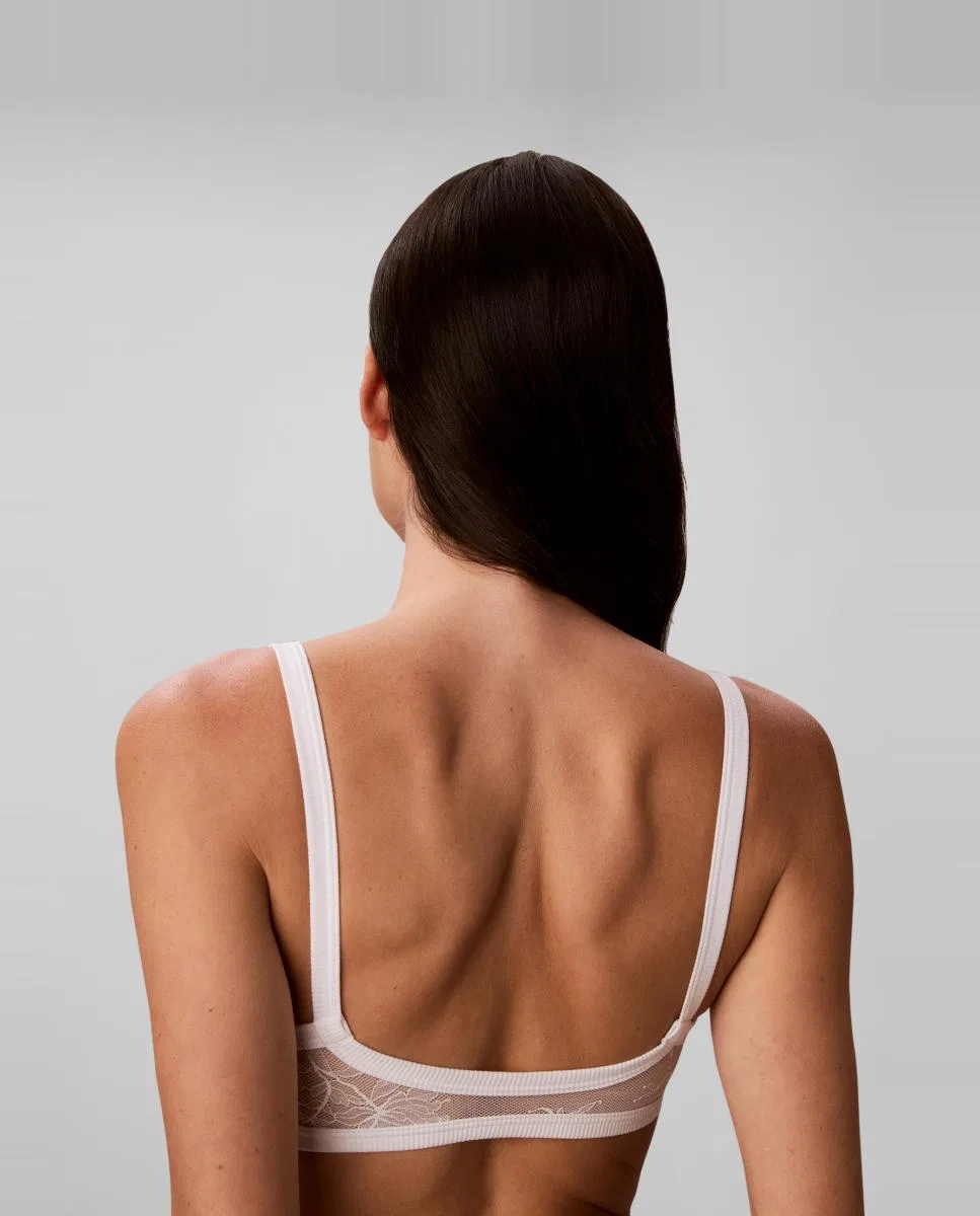 Женский бюстгальтер, Bralette Preformado, Calvin Klein, белый — фото 4