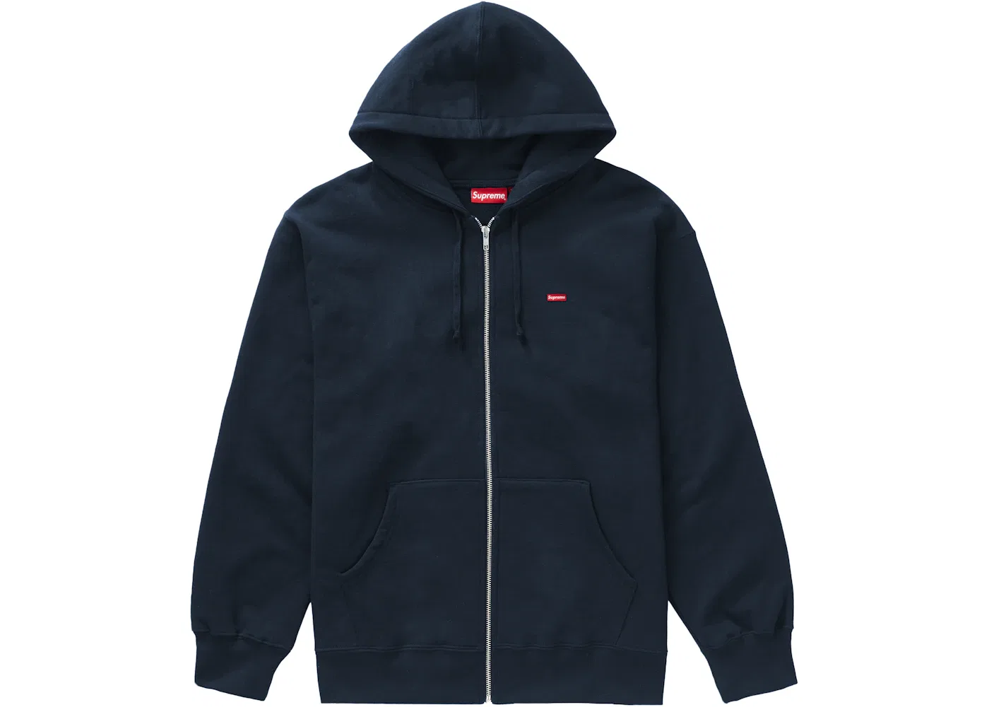 Мужская худи Supreme Small Box Zip Up Hooded Sweatshirt, Navy