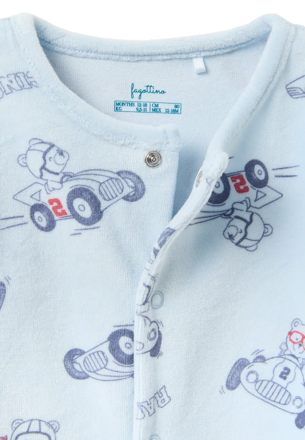 Комплект из 2 пижамных комбинезонов на кнопках Ovs, Light Blue Grey — фото 4