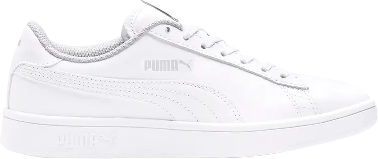 

Кроссовки Puma Smash v2 Leather Big Kid Triple White, белый