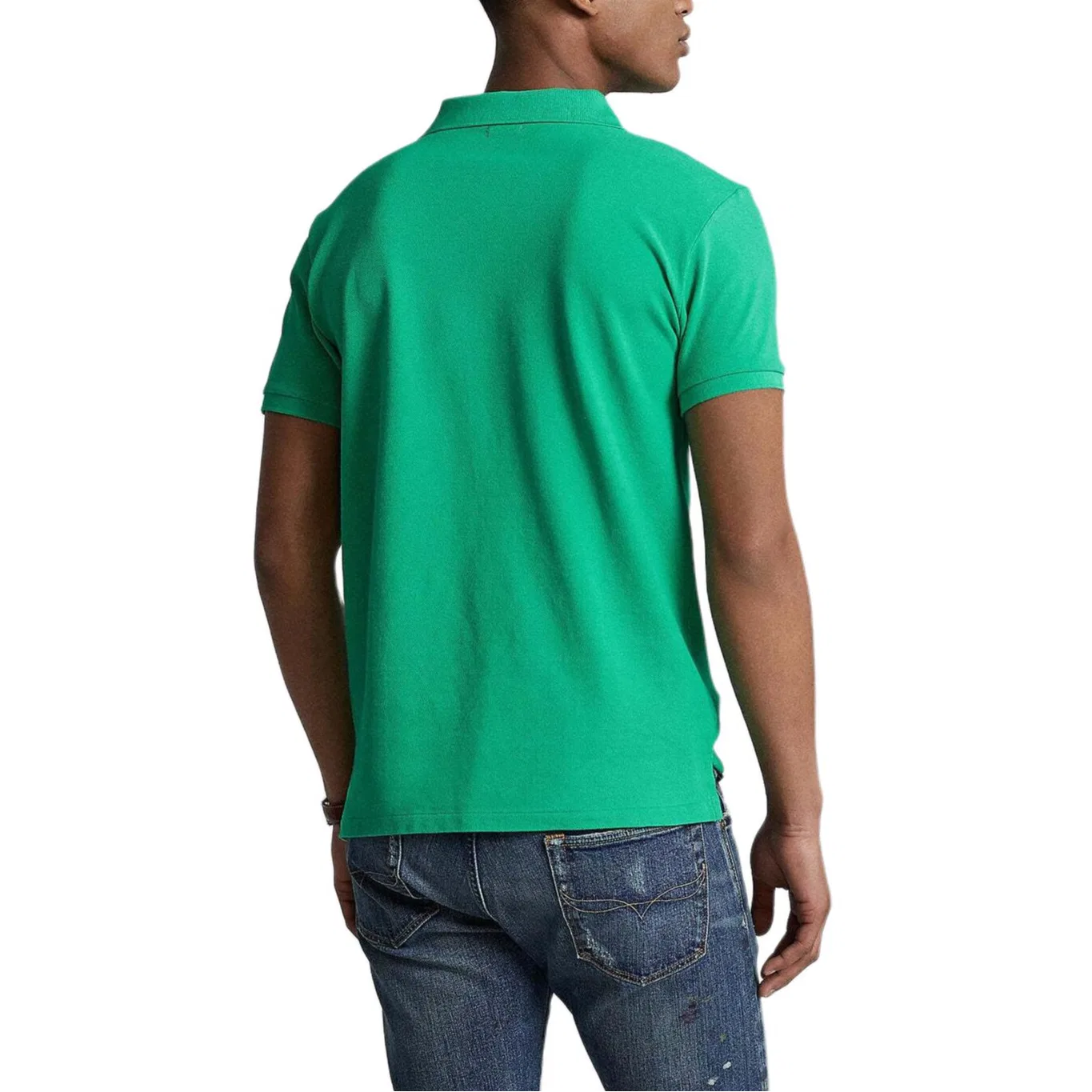 Мужское поло Slim Fit Polo Ralph Lauren, Зеленый — фото 3
