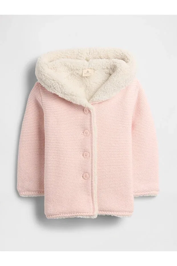 Детская куртка для девочек с капюшоном Gap, Pink-000