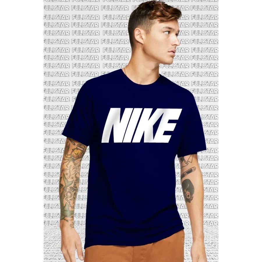 Футболка с коротким рукавом Italic Graphic Logo Nike, Темно-синий