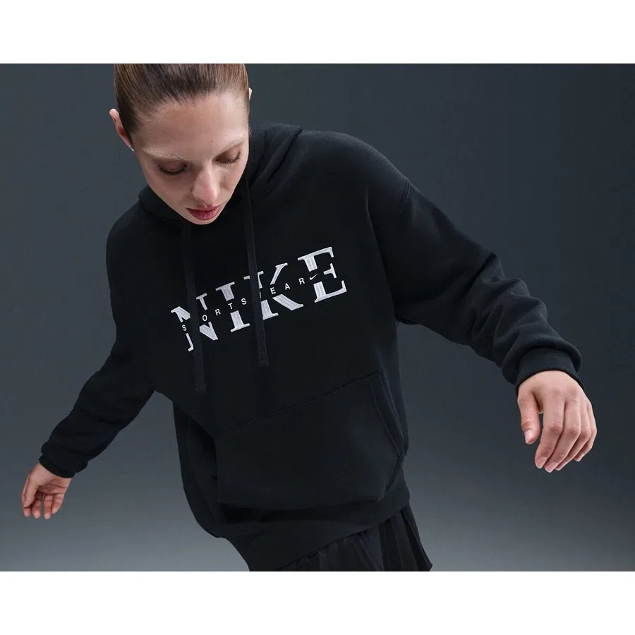 Женский свитшот с капюшоном Phnx Flc Po Hood Gls Nike, Черный — фото 3