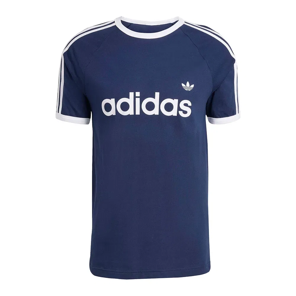 Футболка с коротким рукавом 3 Stripes Slim Ringer Adidas Originals, синий — фото 3