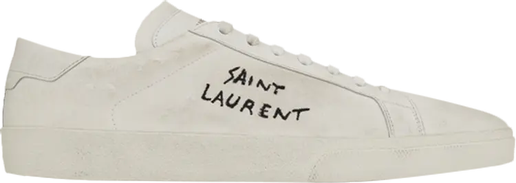 

Кроссовки Saint Laurent Signature Court Classic SL/06 Embroidered, белый