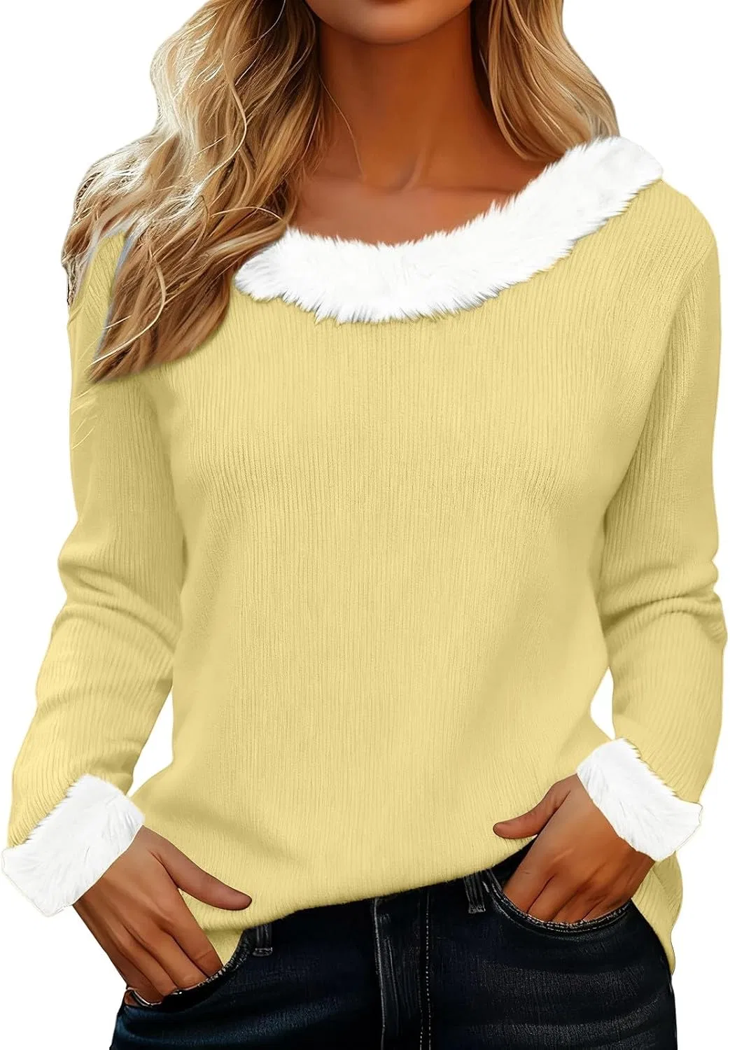 Женский свитшот с принтом Ugly Christmas Sweatshirts, хаки