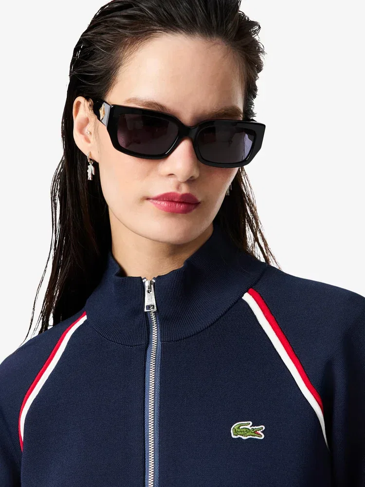 Свитер женский LACOSTE Double Face Zip, Navy — фото 2