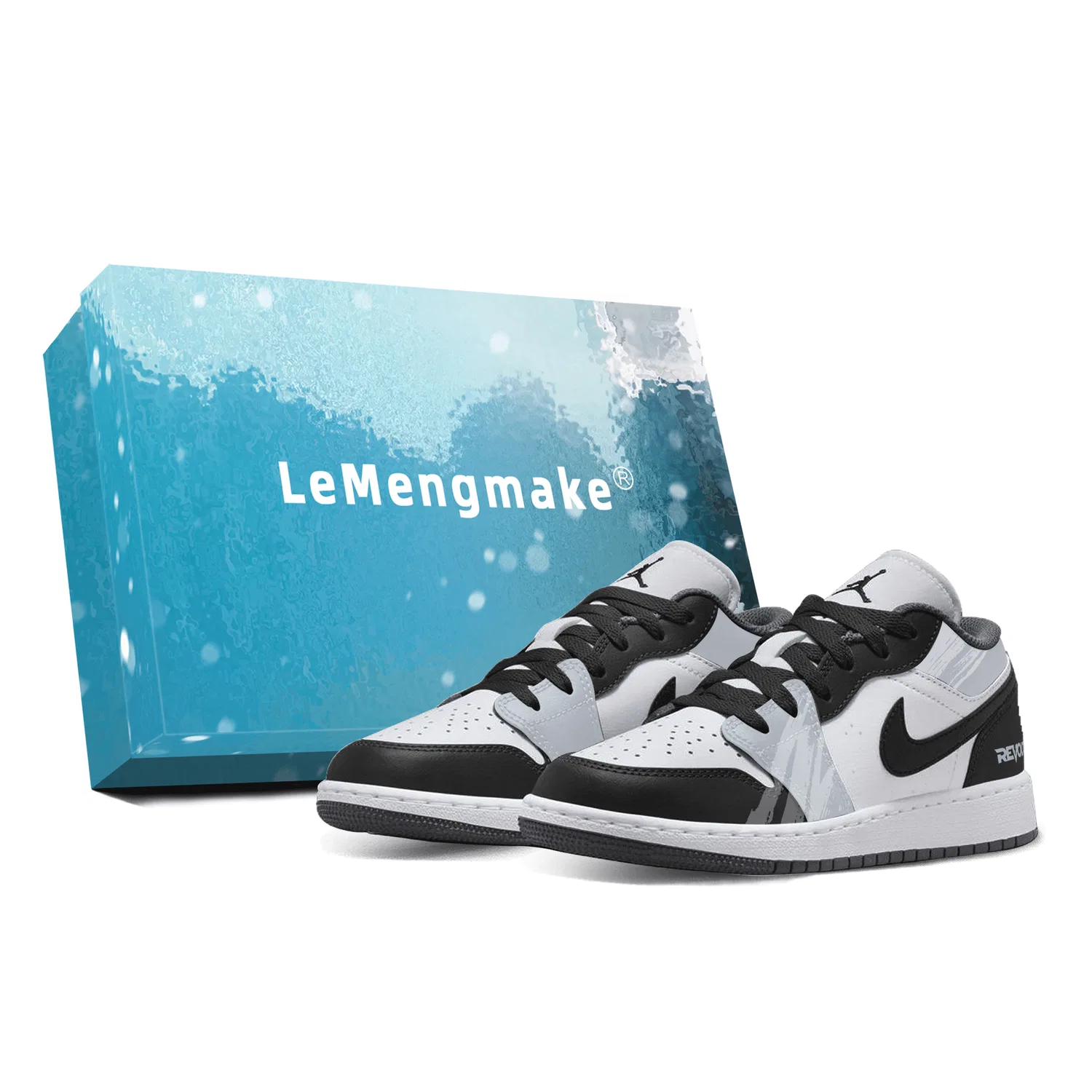 Детские кроссовки для мальчиков и девочек низкие ретро Air 1 Grey Deconstructed Gift Box Edition Jordan, White