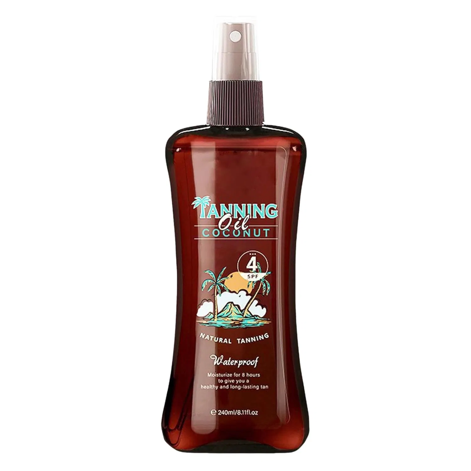 Масло для загара Body Oil с кокосовым маслом и маслом какао, Generisch — фото 4