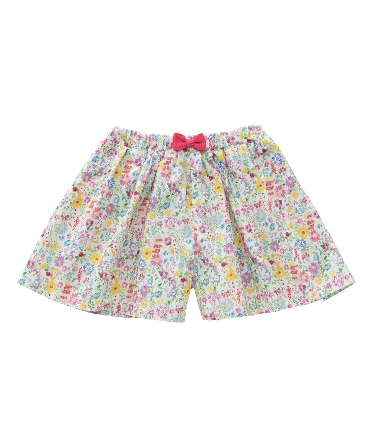 Детские шорты-кюлоты с цветочным принтом ANPANMAN KIDS COLLECTION, Off White — фото 3