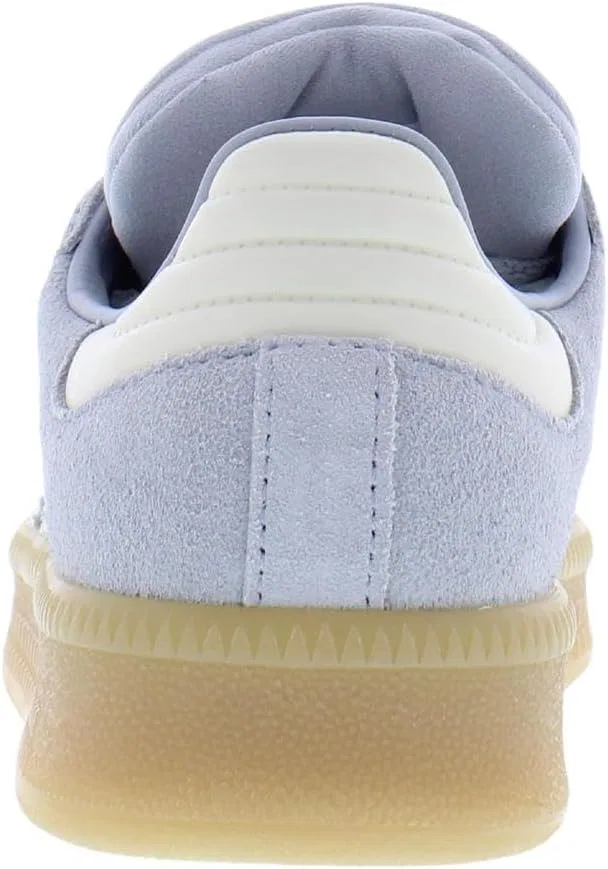 Детские кроссовки для мальчиков с контрастными полосами Samba XLG J Undefined's 3-Stripes Retro Contrast 70S, Halo Silver/Off White/Gum — фото 3