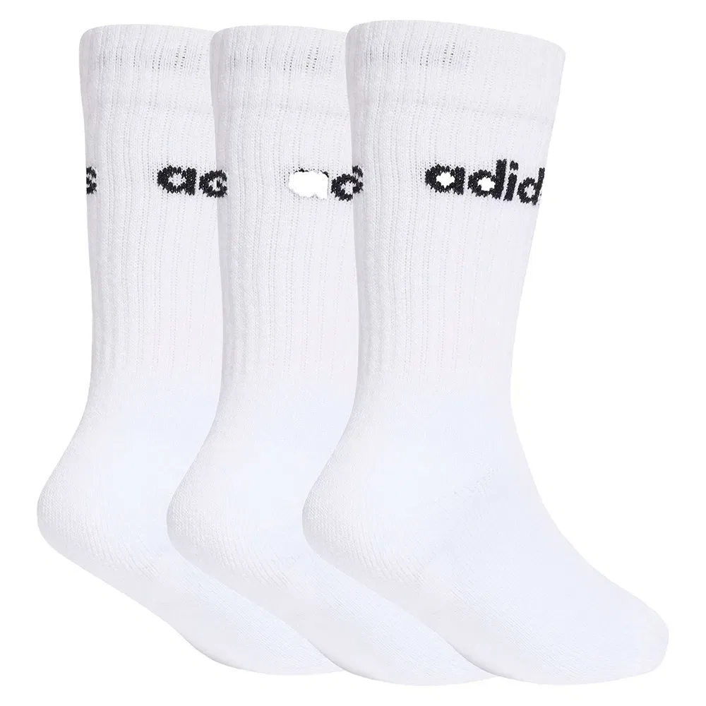 Детские носки с компрессионной поддержкой свода стопы Linear Crew Socks Adidas, White — фото 2