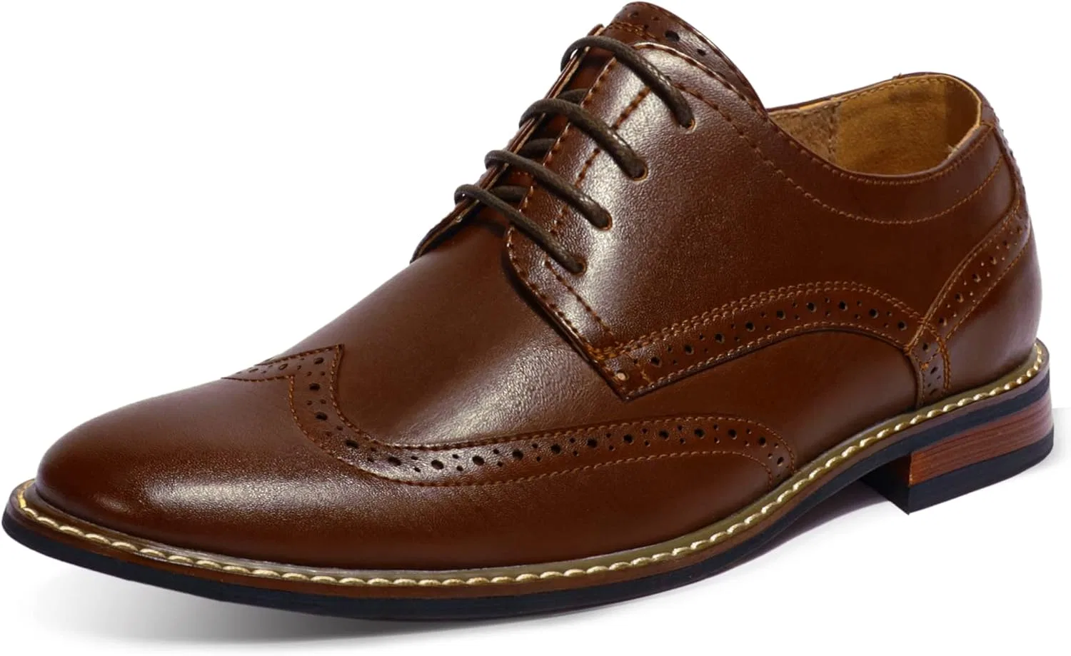 Мужские элегантные оксфордские туфли Mofri с защитным носком, удобные, Dark Brown Pu 04