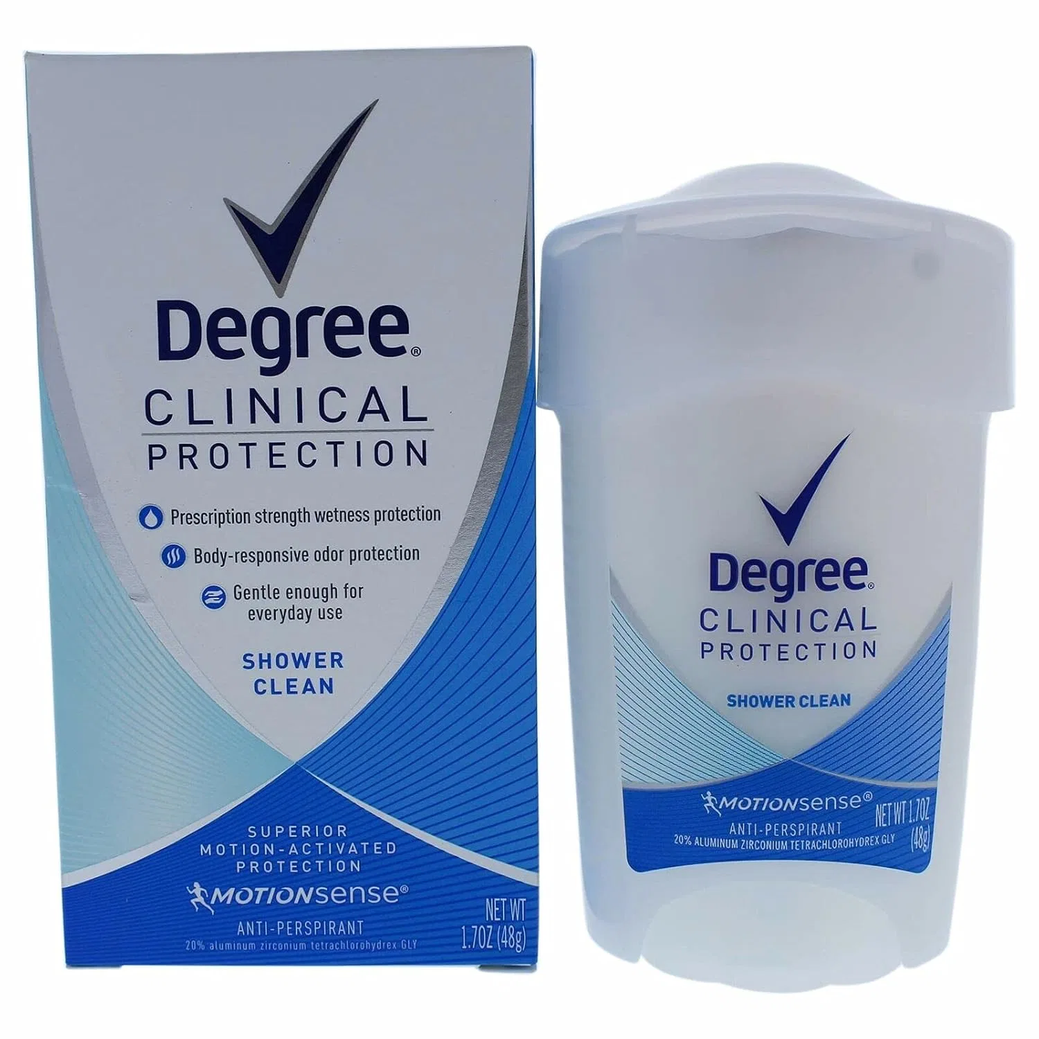 Дезодорант-антиперспирант Degree Clinical Protection Shower Clean, 50 мл