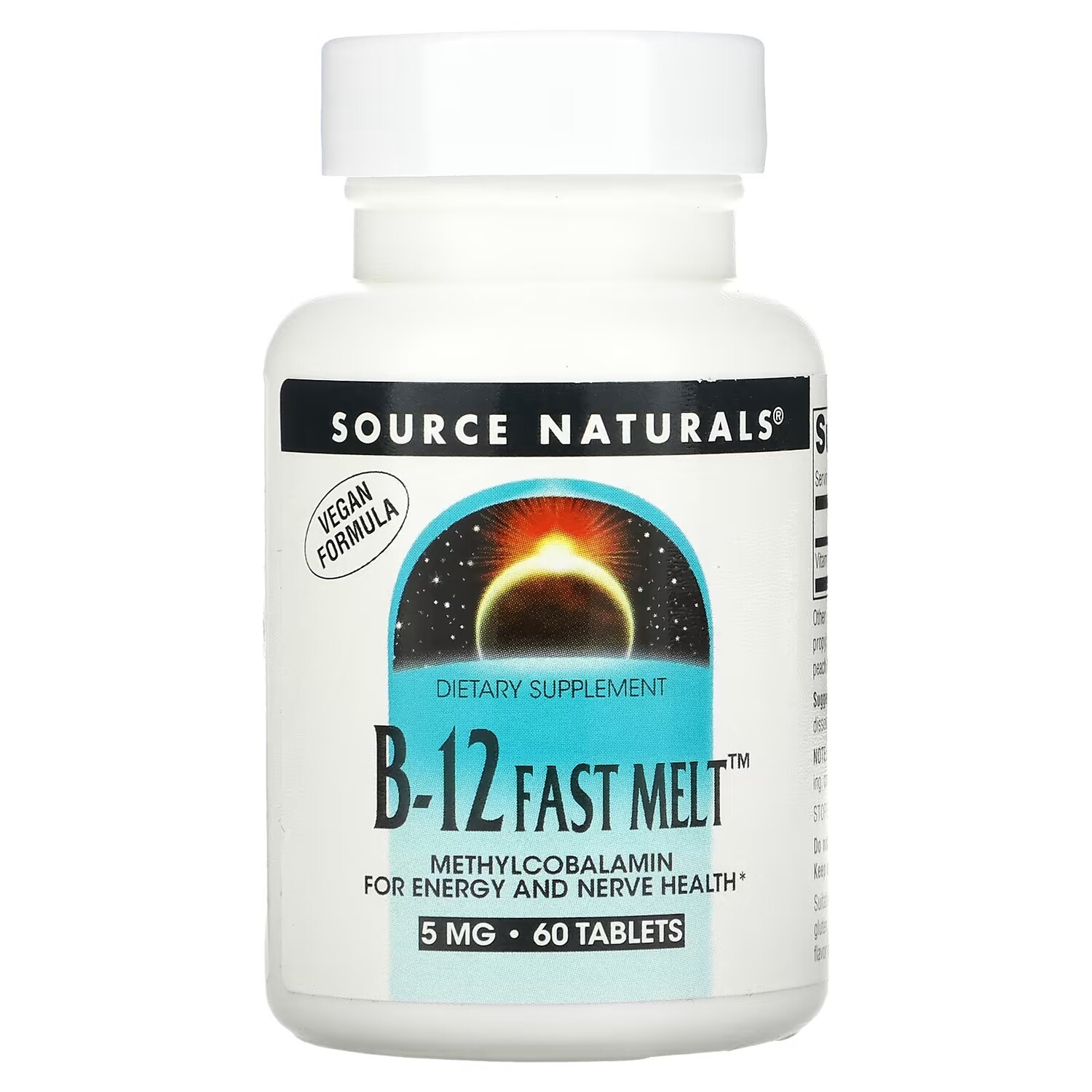 

Source Naturals B-12 Fast Melt 5 мг, 60 таблеток