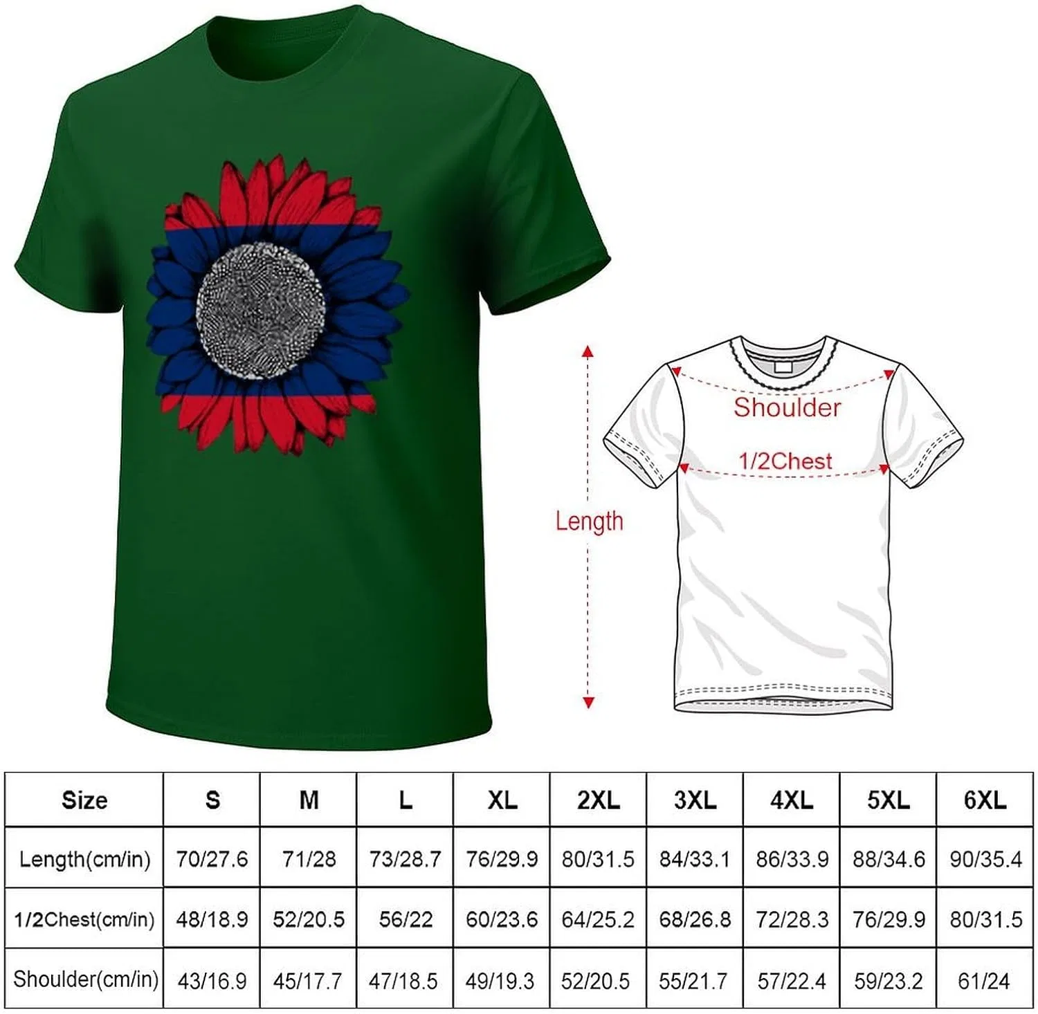 Мужская футболка с принтом флага, Classic T-Shirt, Green — фото 2