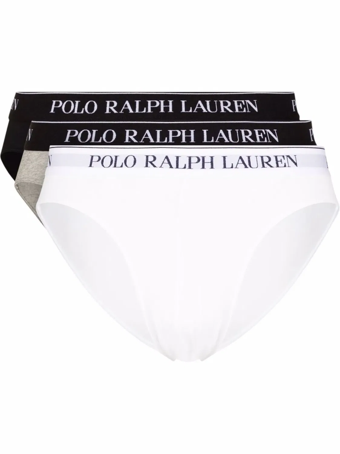 Polo Ralph Lauren Хлопковые брифы, набор из 3, черные