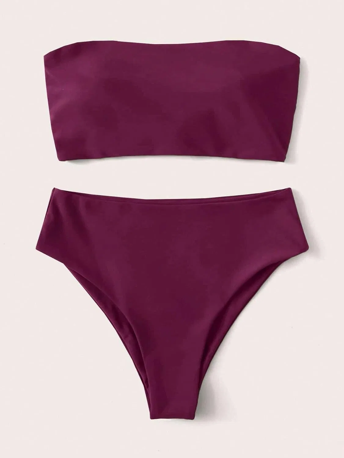 Женский бикини-сет с высокой талией CIVOUX, Red Violet — фото 4