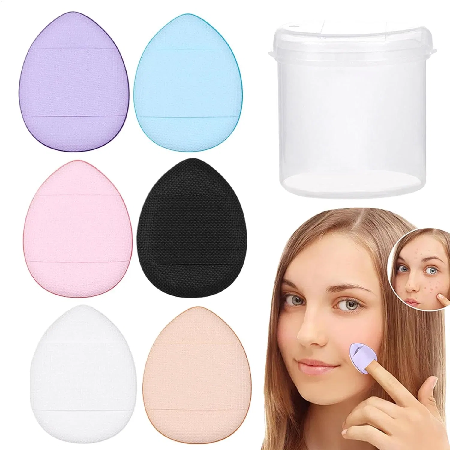 Спонж для макияжа Finger Puff, 6 шт, Generisch