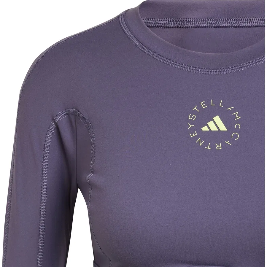 Спортивная футболка с укороченным кроем adidas aSMC TST CROP L, Фиолетовый — фото 2