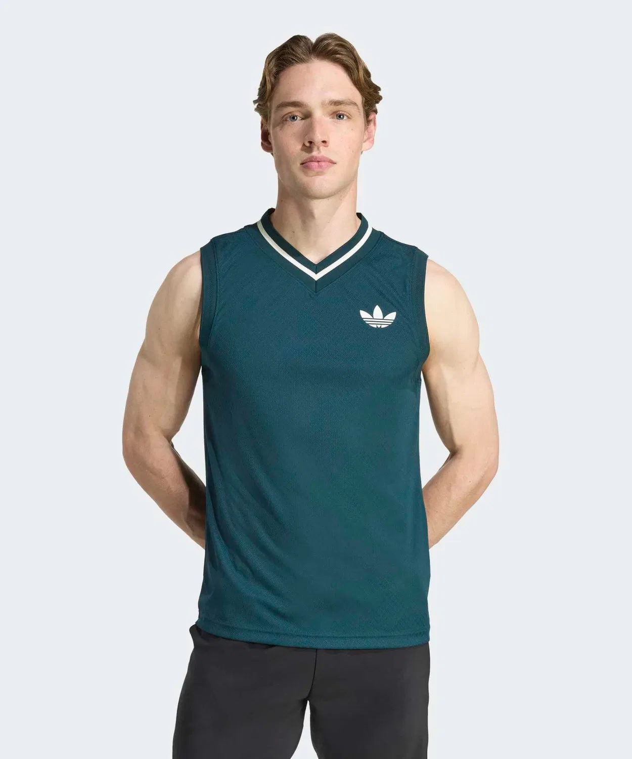 Мужской теннисный топ без рукавов Slim Fit Climacool Recycled Polyester Adidas, Green
