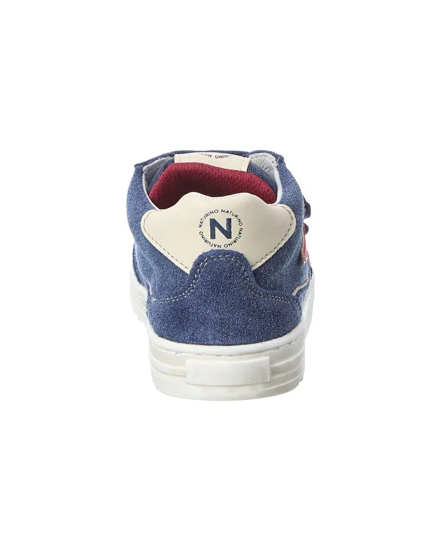 Детские кроссовки на липучках из замши Naturino Hess High 3 Suede Sneaker, синий — фото 3