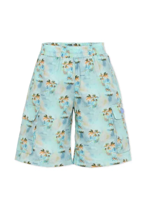 Шорты с принтом Cargo trousers Palm Angels, Light Blue, светло-голубой