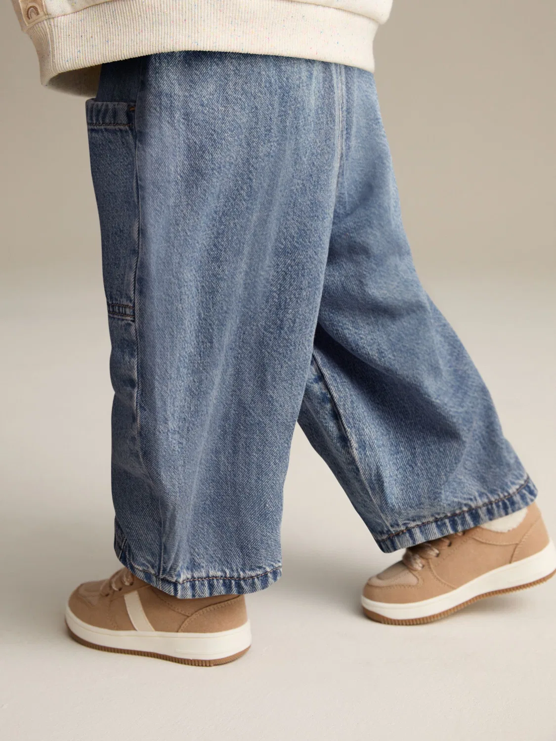 Джинсы Barrel из 100% хлопка Next, Mid Blue Denim — фото 4