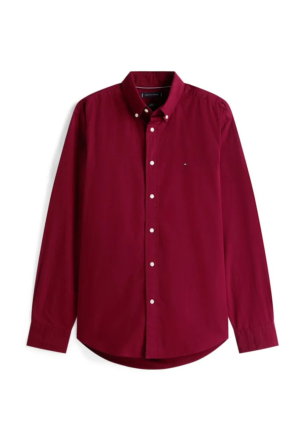 Рубашка Flex Solid - базовые элементы гардероба Tommy Hilfiger, Deep Rouge — фото 4