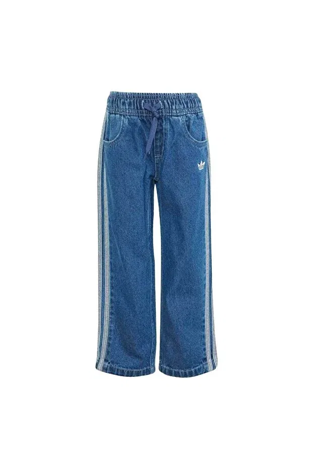Детские спортивные штаны для девочек с вышивкой Firebird den tp unisex kids' sports sweatpant kd5813 Adidas, Blue — фото 4
