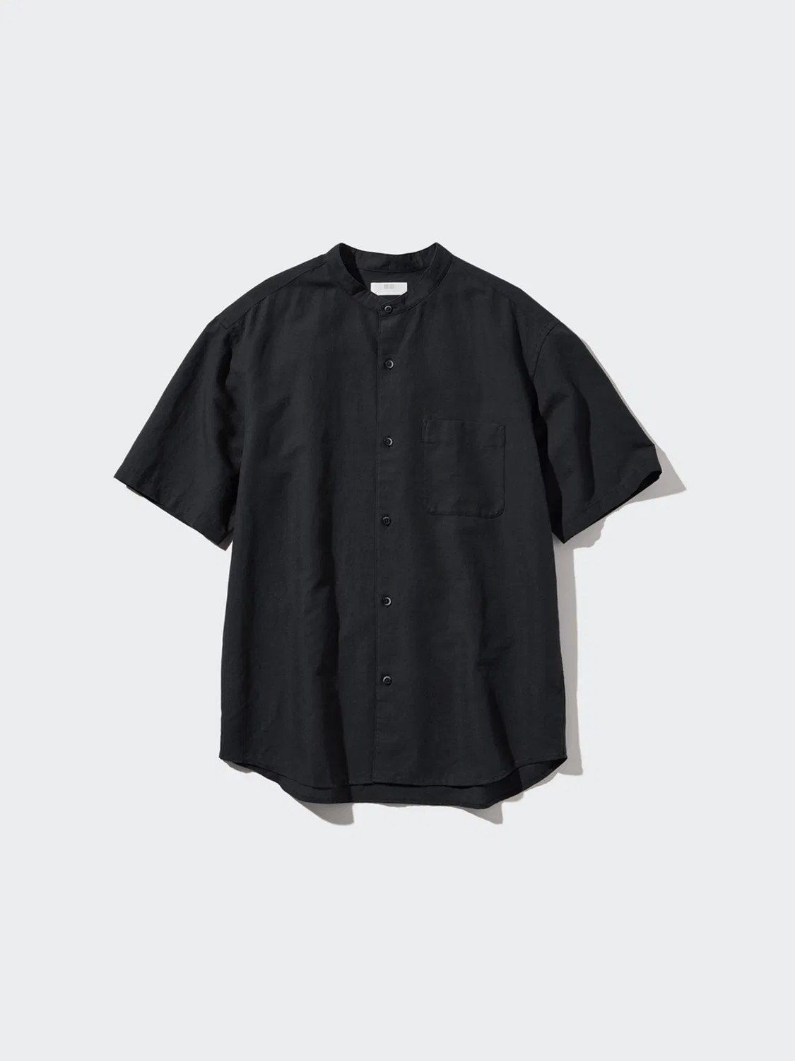 Рубашка с коротким рукавом из льна Uniqlo, белый — фото 3