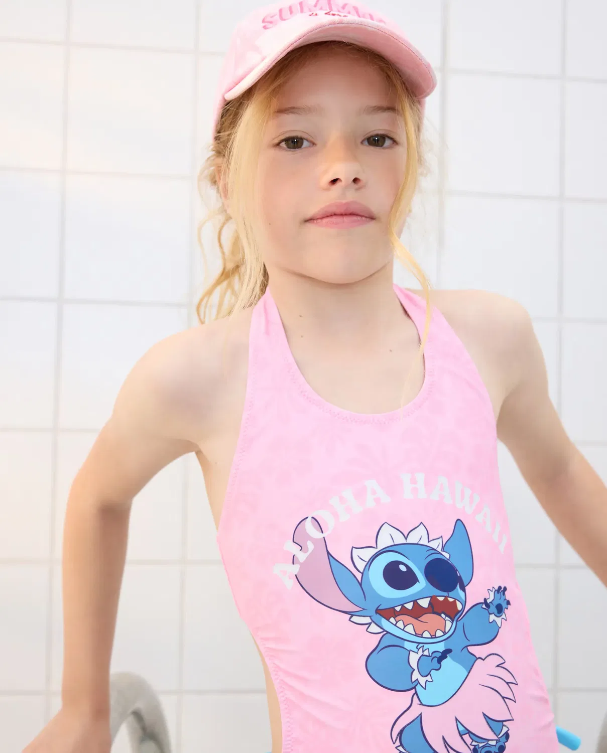 Детский купальник для девочек с принтом Stitch Kids El Corte Inglés, Розовый — фото 2