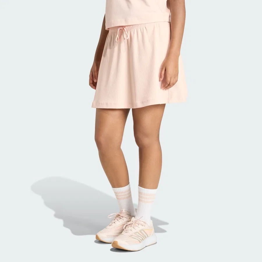 Юбка из рибаны с высокой посадкой и шнуровкой adidas Sportswear All Szn Ribana, Белый