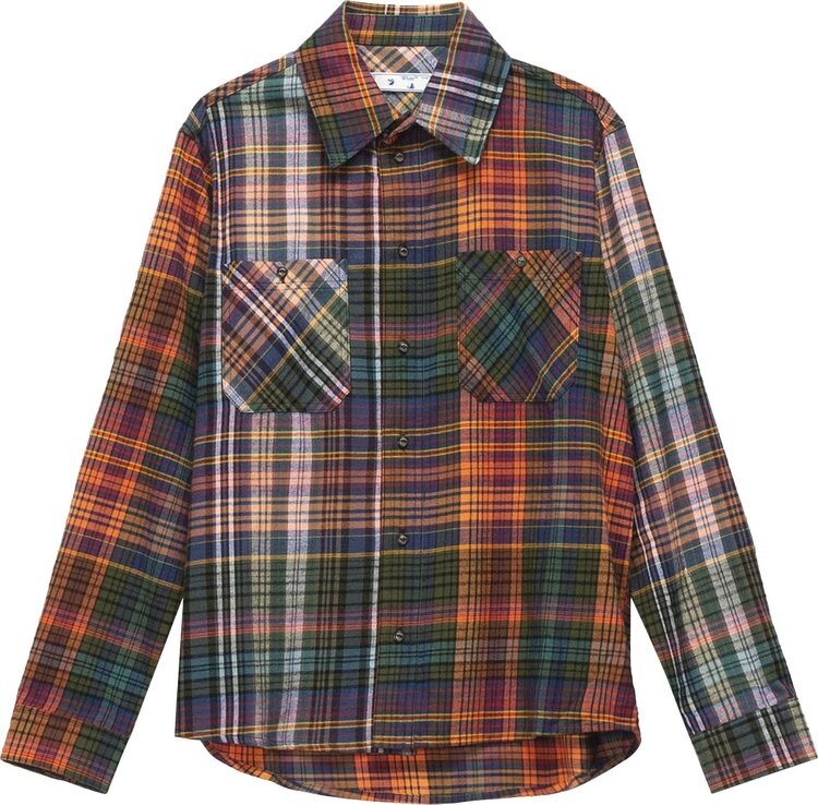 

Рубашка Off-White Stencil Flannel Check Shirt 'Orange/Black', оранжевый