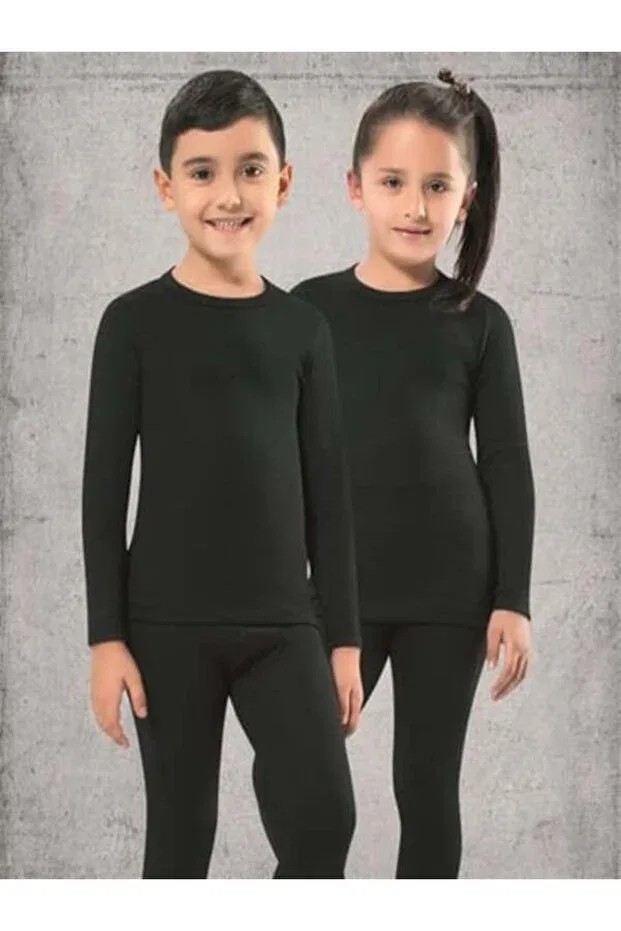 Детский термокостюм для девочек с длинным рукавом Kota girl's thermal pillow suit Hb Trend, Black