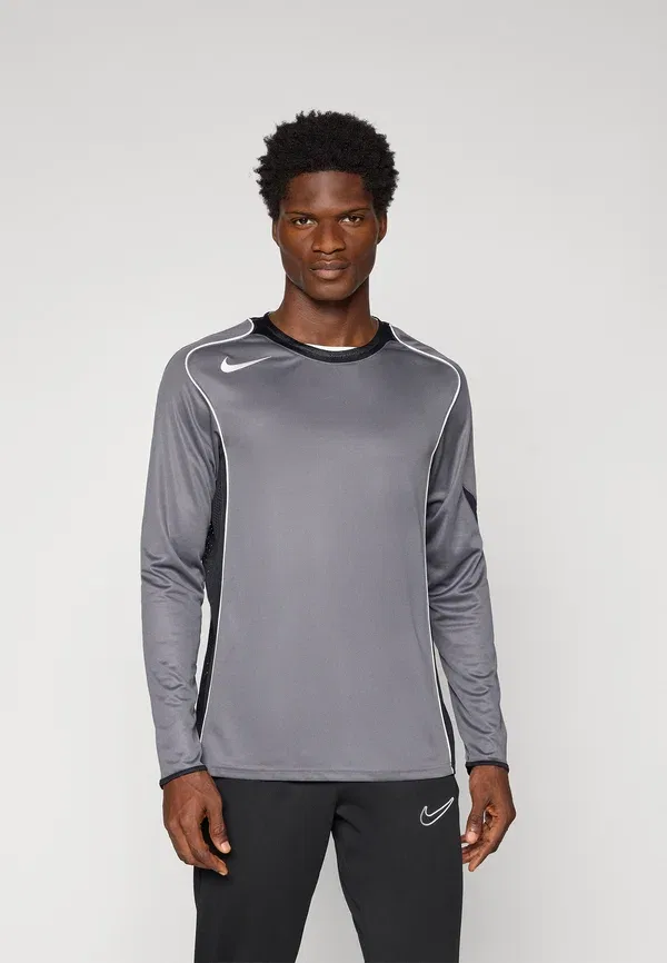 Футболка с длинным рукавом Dri-fit T90 top Nike Performance light graphite, sail, white, белый/черный