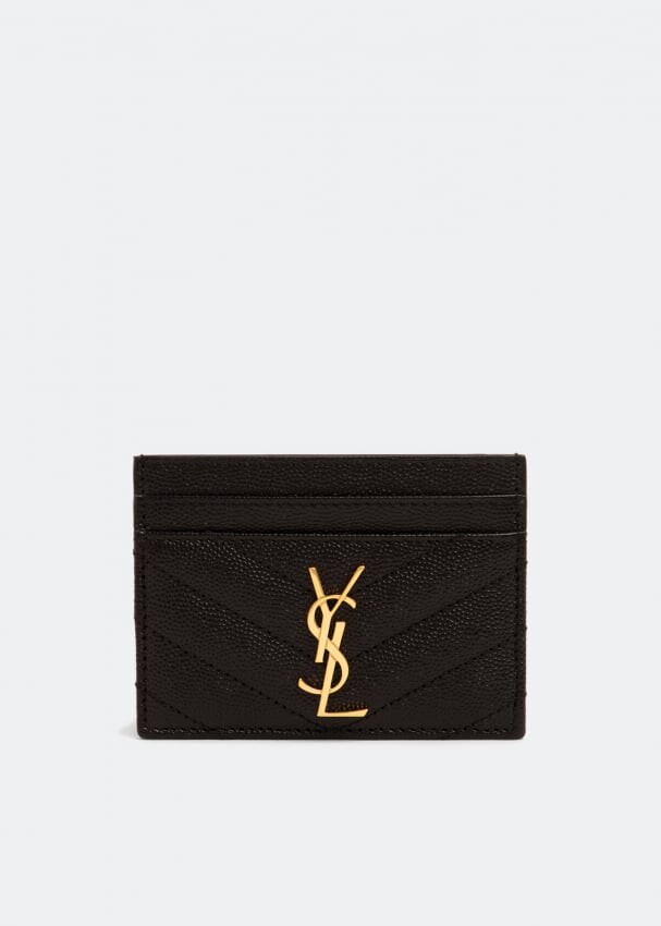 

Картхолдер SAINT LAURENT Monogram card case, черный
