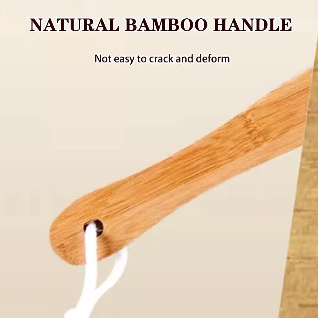 Щетка для тела с длинной ручкой, Bamboo Bath Brush, 2 шт, 43x7.5 см, Original Colour Generic — фото 4