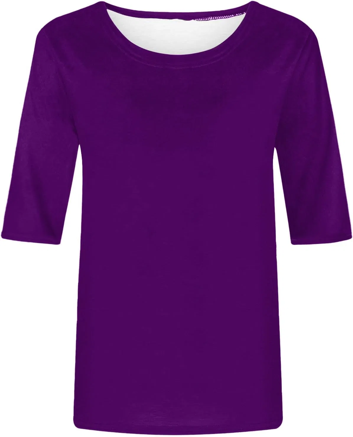 Женская свободная футболка с круглым вырезом, Purple — фото 4